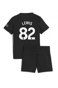 Fotbalové Dres Manchester City Rico Lewis #82 Dětské Venkovní Oblečení 2025-26 Krátký Rukáv (+ trenýrky)